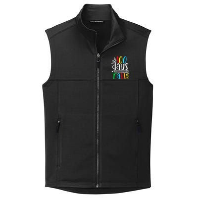 100 Days Y'all Happy 100 Days Of School Smarter Brighter Gift Collective Smooth Fleece Vest