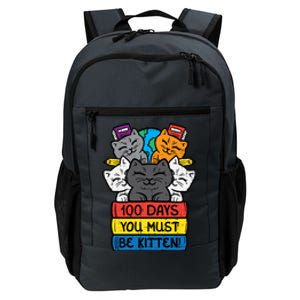 100 Days You Must Be Kitten Cats On Books 100th Day School Cool Gift Daily Commute Backpack