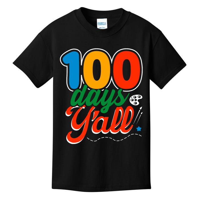 100 Days Yall Funny School Kids T-Shirt