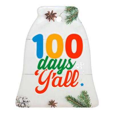 100 Days Yall Funny School Ceramic Bell Ornament