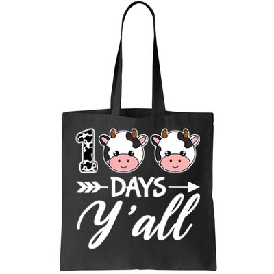 100 Days YAll 100th Day Of School With Cute Cows Tote Bag