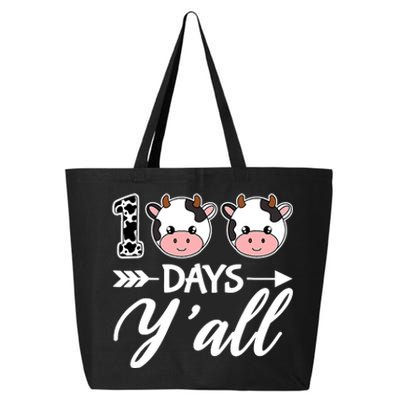 100 Days YAll 100th Day Of School With Cute Cows 25L Jumbo Tote