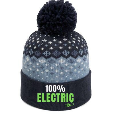 100% Electric, Drive EVs, EV Life, Funny Electric Vehicle The Baniff Cuffed Pom Beanie