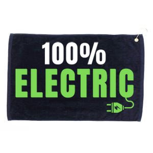 100% Electric, Drive EVs, EV Life, Funny Electric Vehicle Grommeted Golf Towel