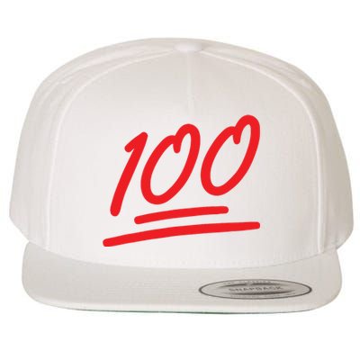 100 Emoticon Funny 100 Emote Art Cool Fun One Hundred Wool Snapback Cap