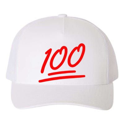 100 Emote Funny 100 Emoticon Art Cool Fun One Hundred Yupoong Adult 5-Panel Trucker Hat