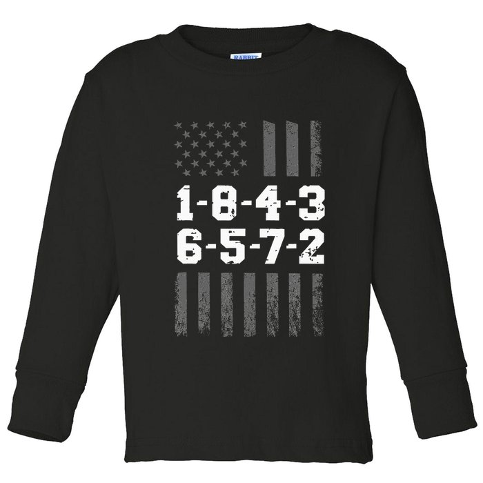 18436572 Engine Firing Order V8 Small Block Mechanic Toddler Long Sleeve Shirt