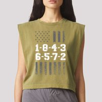 18436572 Engine Firing Order V8 Small Block Mechanic Garment-Dyed Women's Muscle Tee