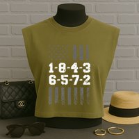 18436572 Engine Firing Order V8 Small Block Mechanic Garment-Dyed Women's Muscle Tee