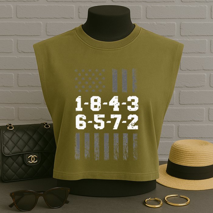 18436572 Engine Firing Order V8 Small Block Mechanic Garment-Dyed Women's Muscle Tee