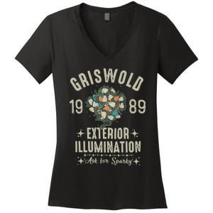 1989 Exterior Illumination Funny Christmas Lighting Women's V-Neck T-Shirt