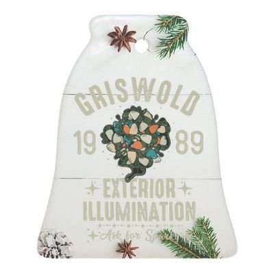 1989 Exterior Illumination Funny Christmas Lighting Ceramic Bell Ornament