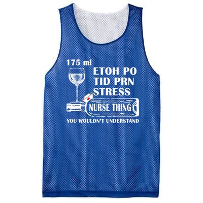 175ml Etoh Po Tid Prn Stress Meaningful Gift Nurses Nursing Rn Lpn Gift Mesh Reversible Basketball Jersey Tank