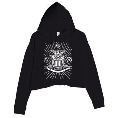 1776 E Pluribus Unum Crop Fleece Hoodie