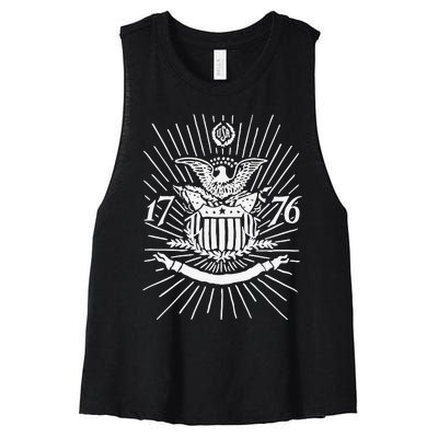 1776 E Pluribus Unum Women's Racerback Cropped Tank