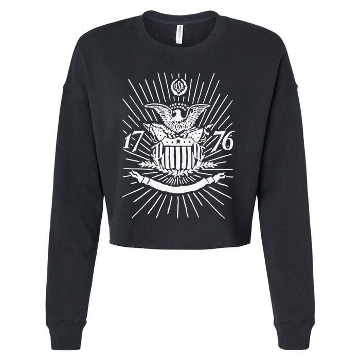 1776 E Pluribus Unum Cropped Pullover Crew