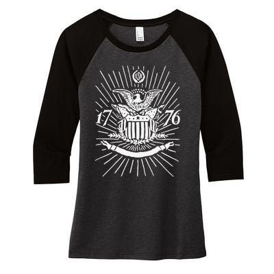 1776 E Pluribus Unum Women's Tri-Blend 3/4-Sleeve Raglan Shirt