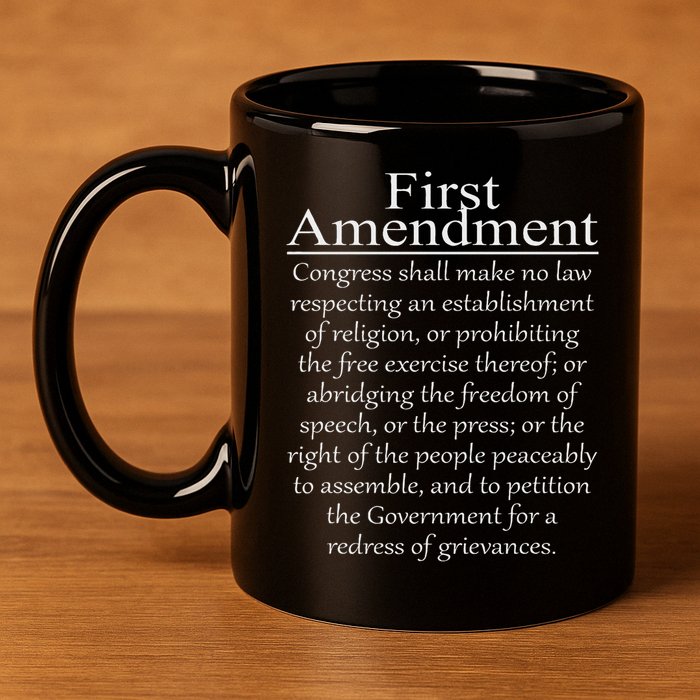 1st First Amendment U.s. Constitution Patriot Us History 11oz C Handle Ceramic Mug