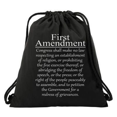 1st First Amendment U.s. Constitution Patriot Us History Drawstring Bag
