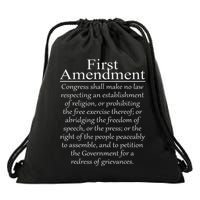 1st First Amendment U.s. Constitution Patriot Us History Drawstring Bag