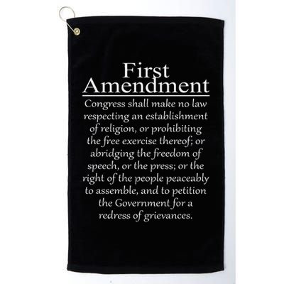 1st First Amendment U.s. Constitution Patriot Us History Golf Towel