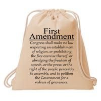1st First Amendment US Constitution Patriot US History Drawstring Bag