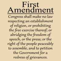 1st First Amendment US Constitution Patriot US History Drawstring Bag