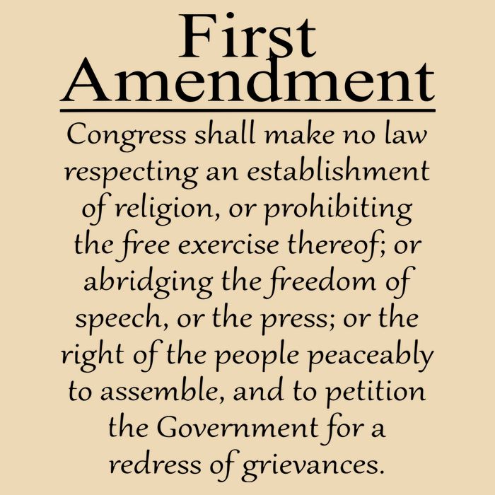 1st First Amendment US Constitution Patriot US History Drawstring Bag