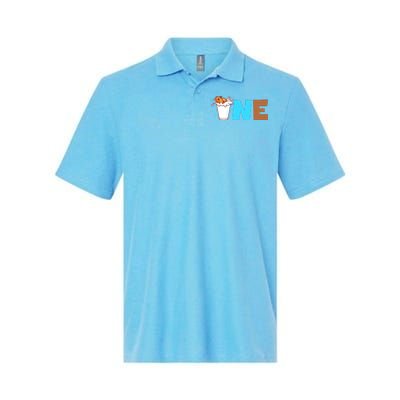 1st First Birthday Milk And Cookies Theme Party One Year Old Softstyle Adult Sport Polo