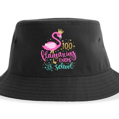 100 Flamazing Days Of School Flamingo Teacher Sustainable Bucket Hat