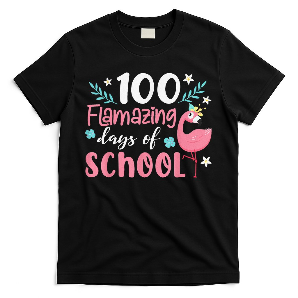 100 Flamazing Days of School Flamingo 100th Day Teachers T-Shirt
