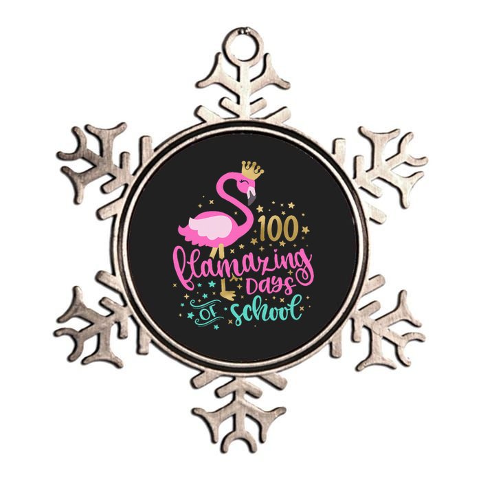 100 Flamazing Days Of School Flamingo Teacher Metallic Star Ornament