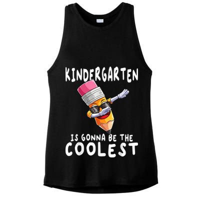 1st First Day Of Kindergarten Coolest Back To School Boy Ladies PosiCharge Tri-Blend Wicking Tank