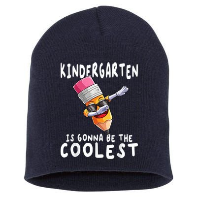 1st First Day Of Kindergarten Coolest Back To School Boy Short Acrylic Beanie