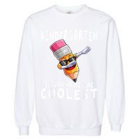 1st First Day Of Kindergarten Coolest Back To School Boy Garment-Dyed Sweatshirt