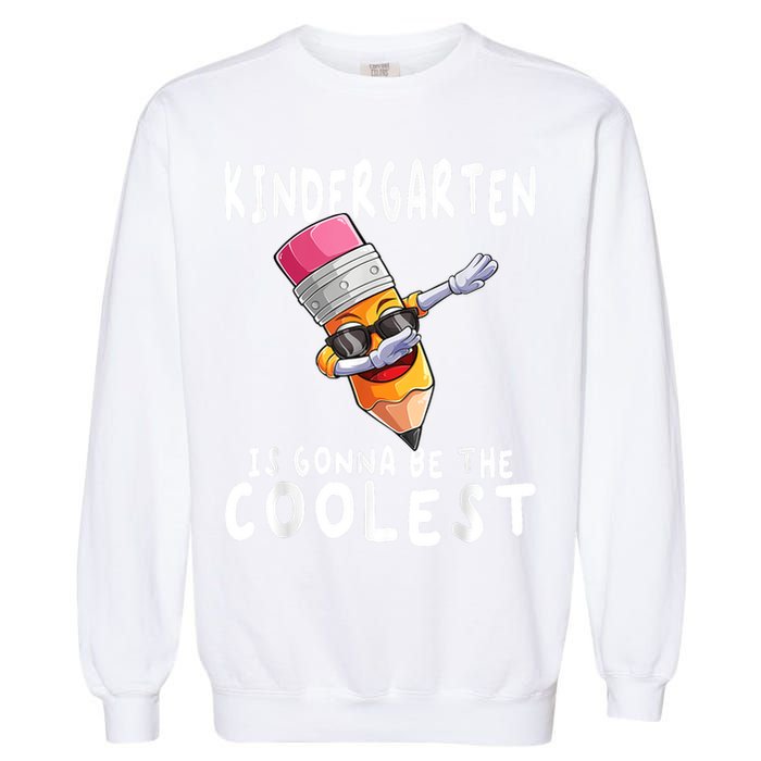 1st First Day Of Kindergarten Coolest Back To School Boy Garment-Dyed Sweatshirt