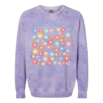 100 Flowers For 100 Days Of School Colorblast Crewneck Sweatshirt