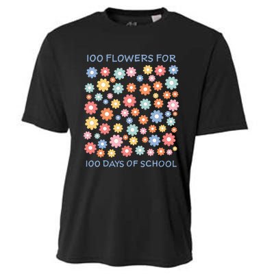 100 Flowers For 100 Days Of School Cooling Performance Crew T-Shirt