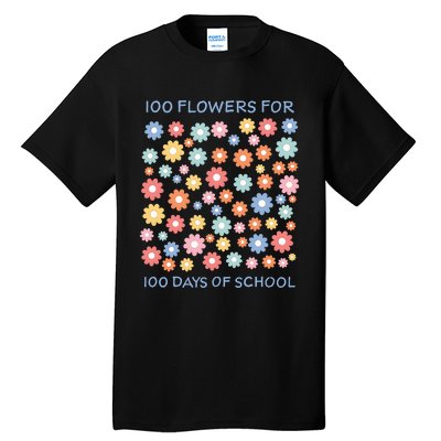 100 Flowers For 100 Days Of School Tall T-Shirt