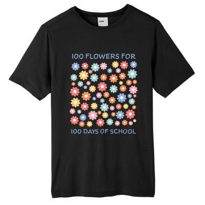 100 Flowers For 100 Days Of School Tall Fusion ChromaSoft Performance T-Shirt