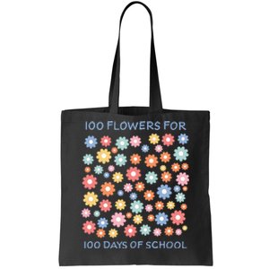 100 Flowers For 100 Days Of School Tote Bag