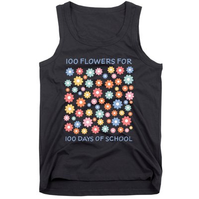 100 Flowers For 100 Days Of School Tank Top