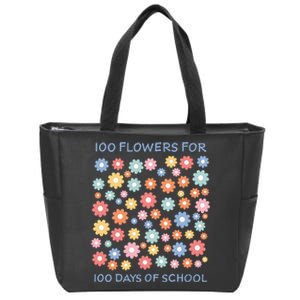 100 Flowers For 100 Days Of School Zip Tote Bag