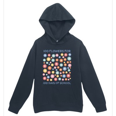 100 Flowers For 100 Days Of School Urban Pullover Hoodie