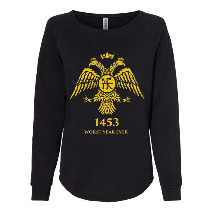 1453 Funny Fall Of Constantinople Byzantine Womens California Wash Sweatshirt