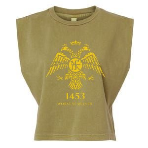 1453 Funny Fall Of Constantinople Byzantine Garment-Dyed Women's Muscle Tee