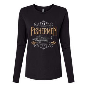 1956 Finest Fisherman 65 Year Old 65th Birthday Fishing Womens Cotton Relaxed Long Sleeve T-Shirt