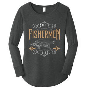 1956 Finest Fisherman 65 Year Old 65th Birthday Fishing Women's Perfect Tri Tunic Long Sleeve Shirt