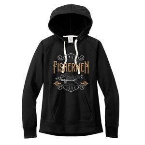 1956 Finest Fisherman 65 Year Old 65th Birthday Fishing Women's Fleece Hoodie