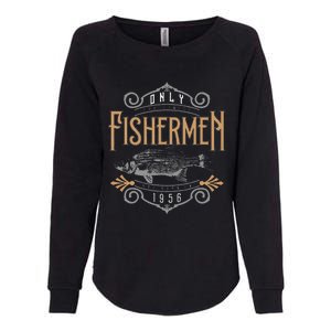 1956 Finest Fisherman 65 Year Old 65th Birthday Fishing Womens California Wash Sweatshirt